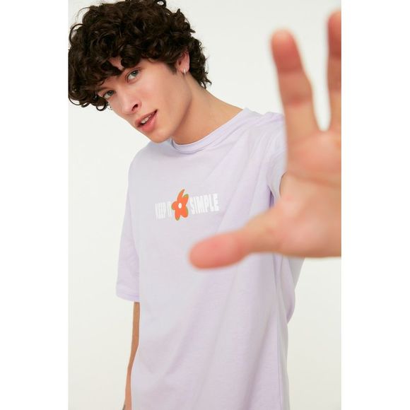 NWT Trendyol Men Relaxed fit Crew neck Woven T-Shirt - Picture 4 of 9